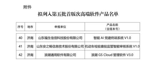 福生佳信智能AI黨建終端系統入選山東省首版次高端軟件產品名單，推動信息系統集成服務新突破